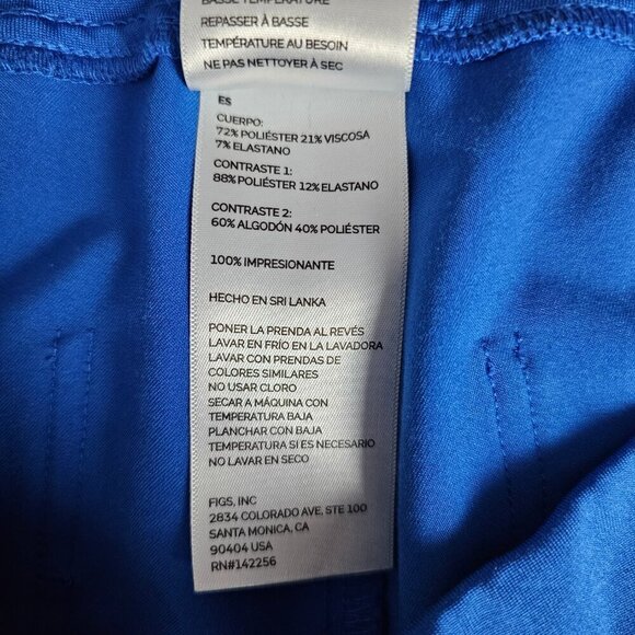 Figs 2.0 Technical Collection Zamora Royal Blue Jogger Scrub Pants - Picture 10 of 10